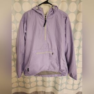 Charles River size medium pullover rain jacket, grey lining, lavender